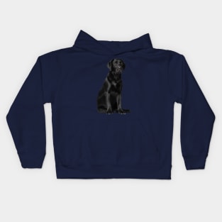 Black Labrador Retriever Puppy Dog, Lab Dog Lover Kids Hoodie